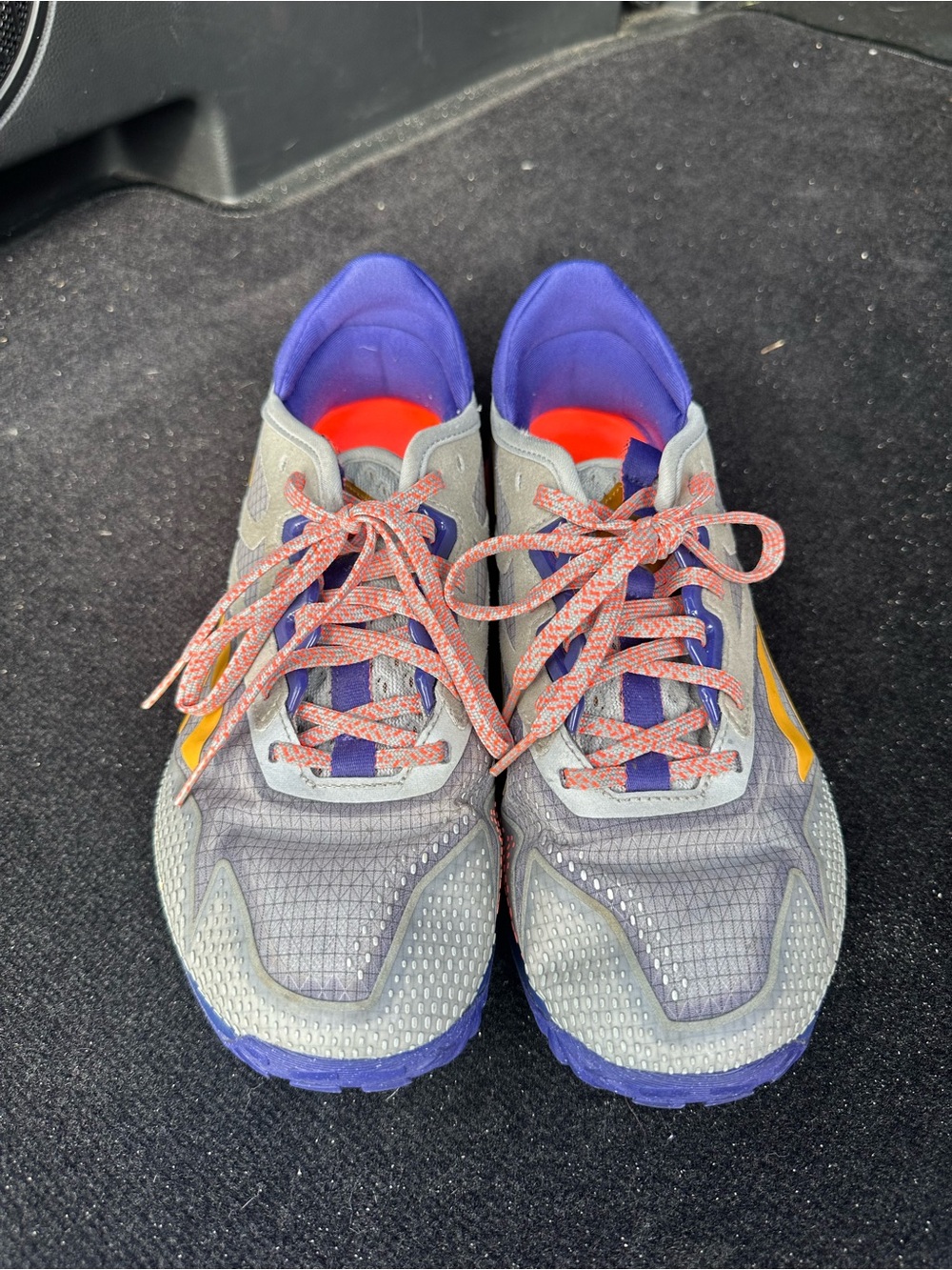 Reebok Women's Gray Running Shoes with Purple and Orange Accents